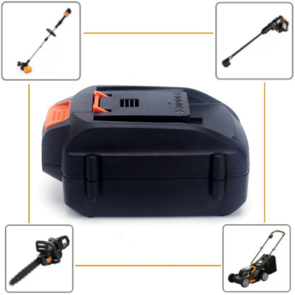 بطارية ليثيوم 40 فولت 6000 مللي أمبير في الساعة مناسبة لـ Worx WG180 WG280 WG380 WG580 40 فولت أدوات حديقة جزازة العشب تحل محل بطارية قابلة للشحن