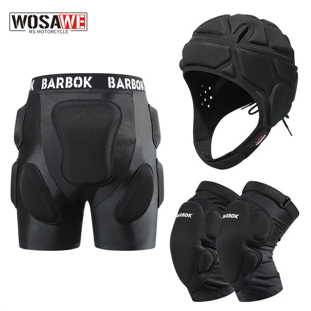 BARBOK New Outdoor Ski Knee Pads Motorcycle Shorts Skating Sports Protective Skiing Hip Protector Padded Breathable Shorts