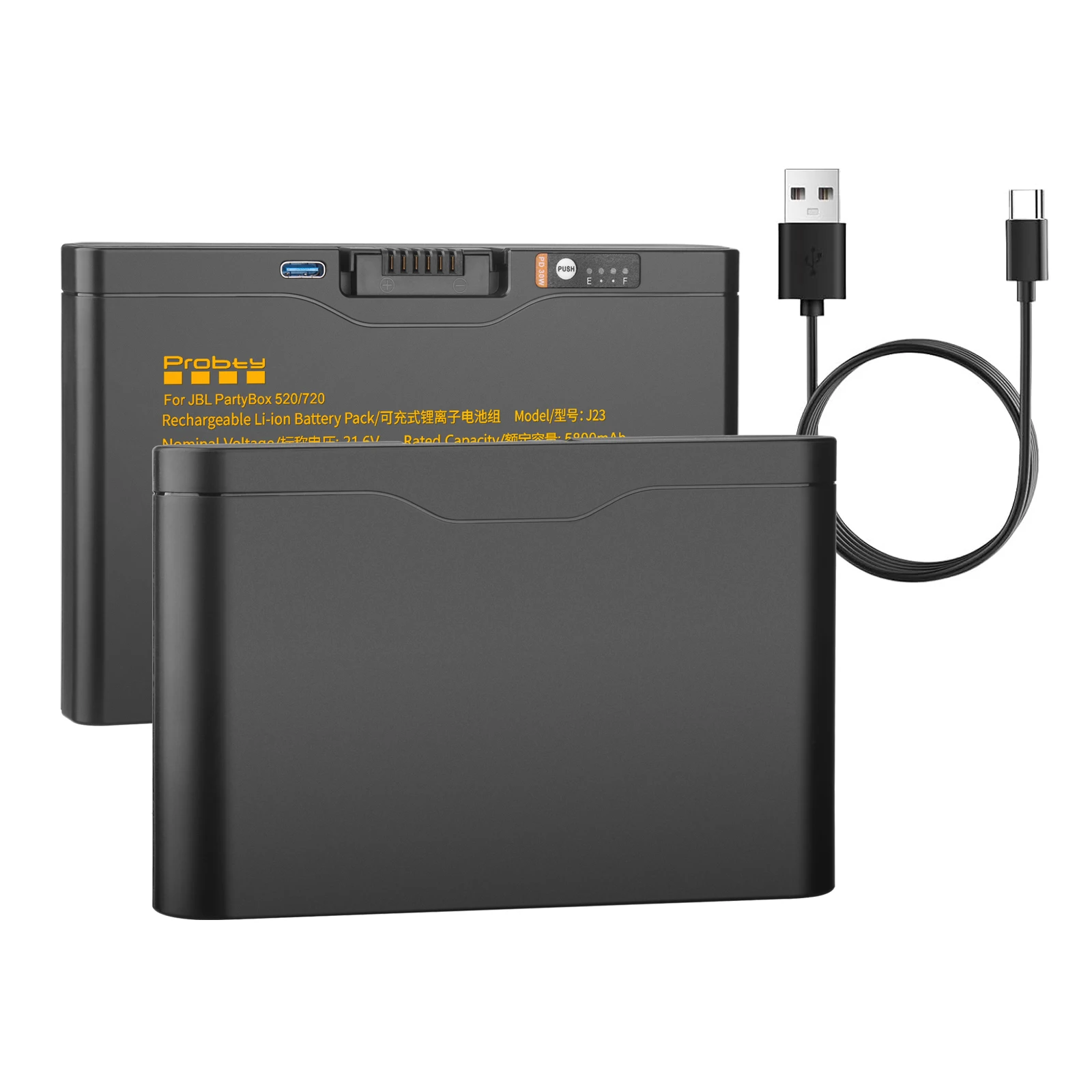 5800mAh USB-C Rechargeable Battery For JBL PartyBox Stage 520/720 Spare Battery For PartyBox 520/720 Portable Speaker