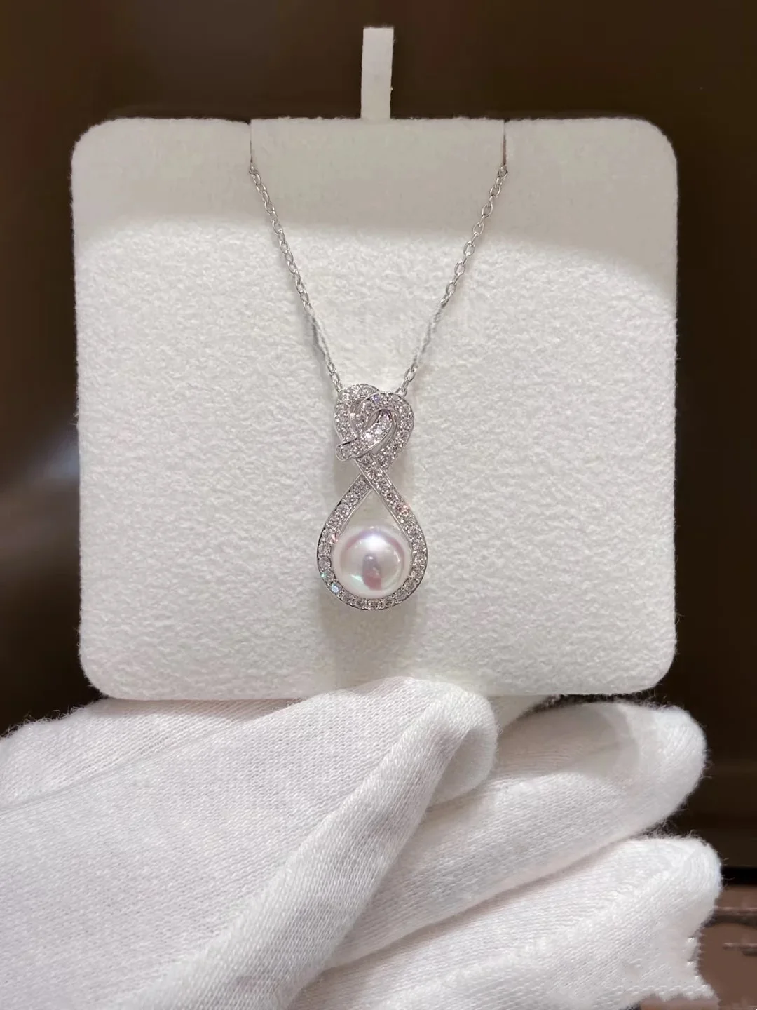 l-pearl-nelace-and-earring-set-cute-fairy-design-luy-knots-silver-jewelry-faionable-accory-by-000se