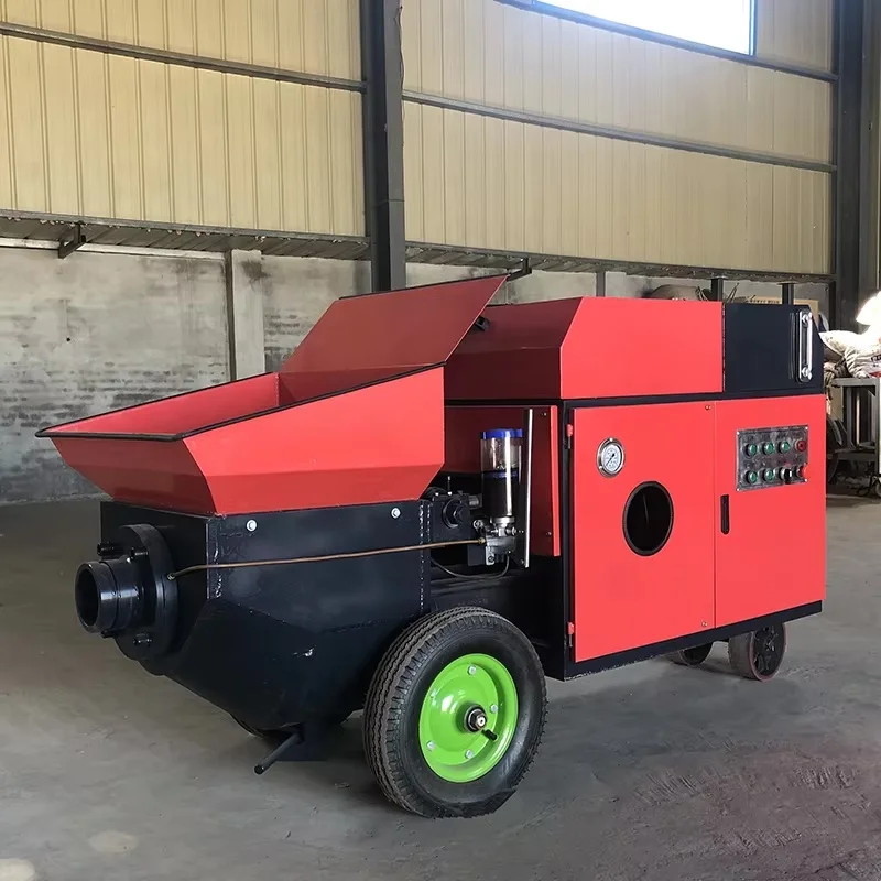 15kw 16mm Small secondary structure column pump feeding machine pouring machine Mortar fine stone concrete delivery pump