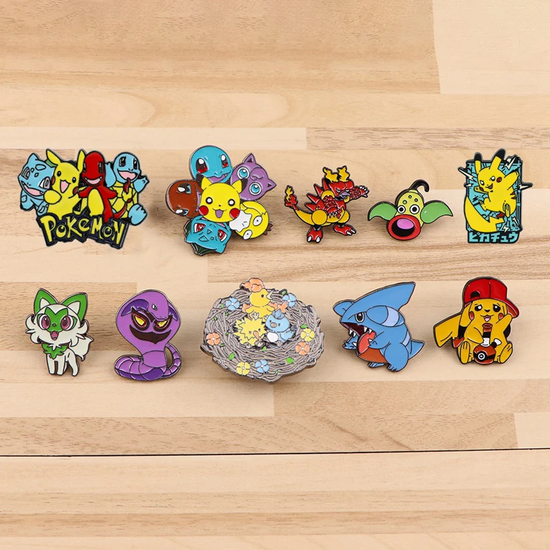 

Pok É Mon Pins Cartoon Anime Pok É Mon Anime Brooch Badge DIy Pikachu Clothing Backpack Alloy Holiday Party Birthday Gift