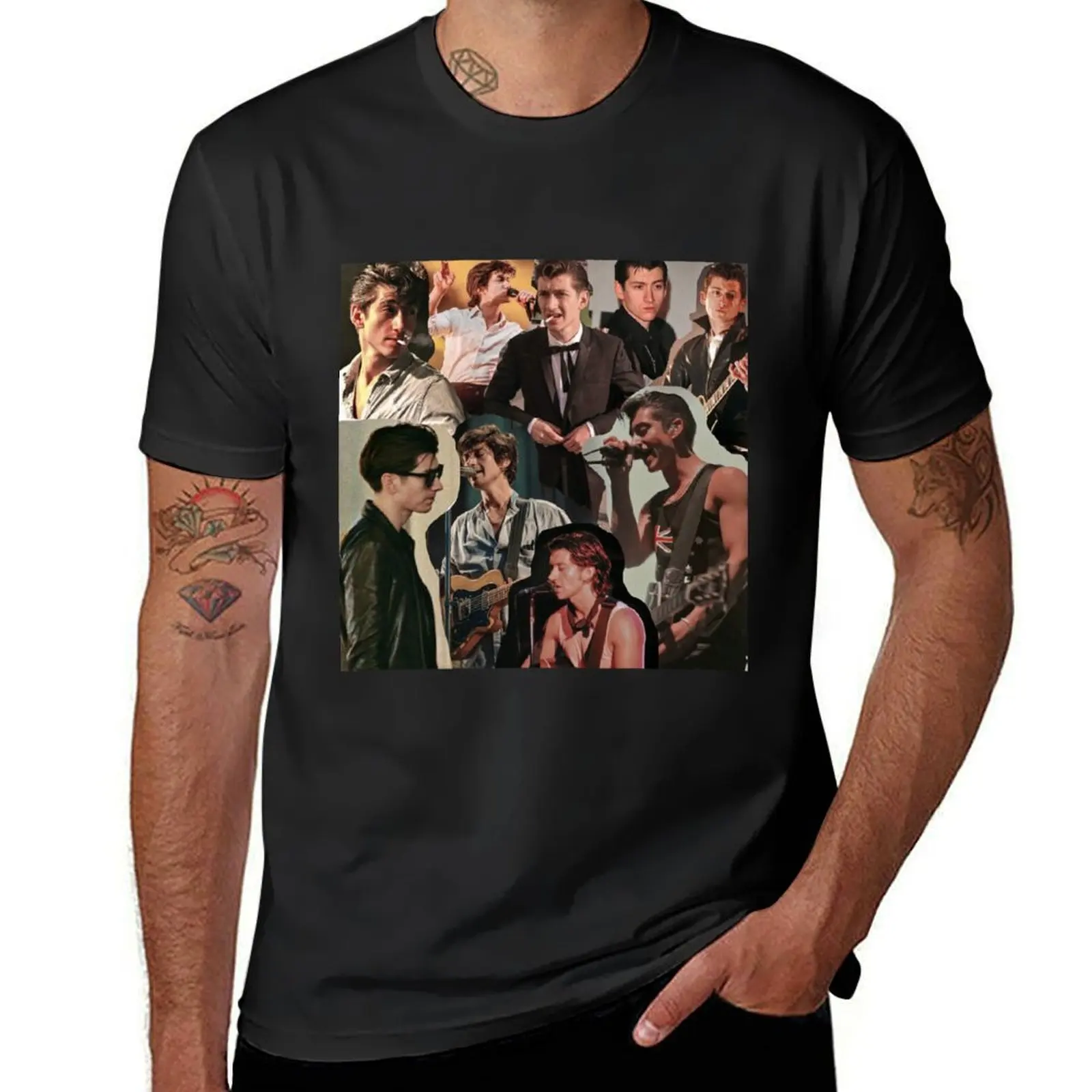 

Alex Turner Arctic Monkeys Collage T-Shirt graphic tee shirt clothes shirts graphic tee Blouse men clothings