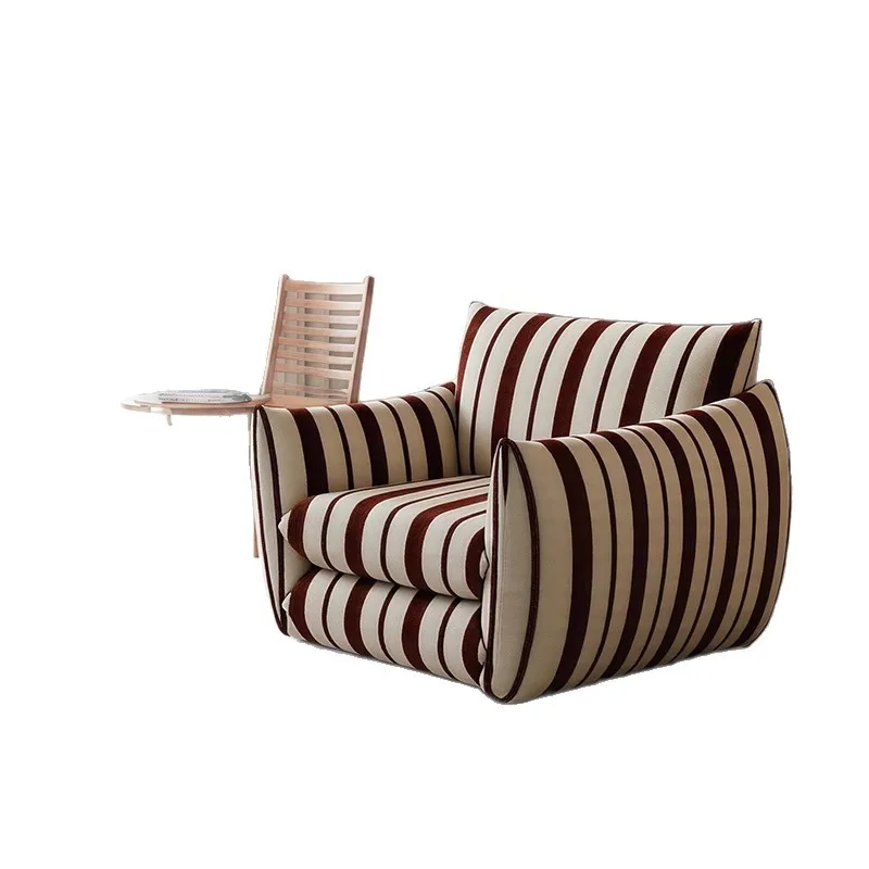 

French retro single sofa size apartment living room designer balcony leisure