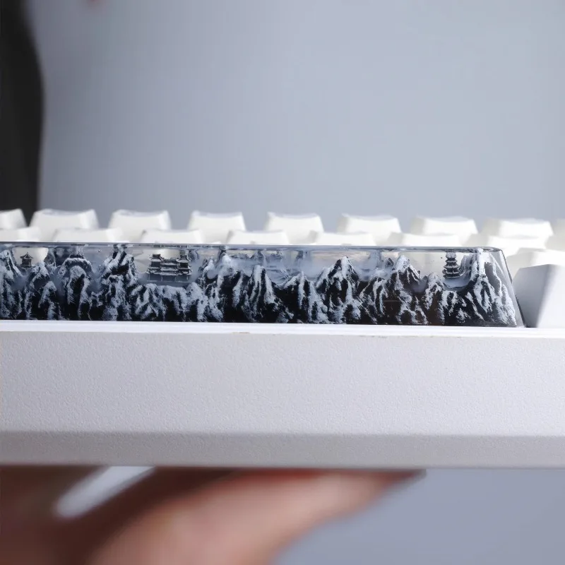 

Landscape Resin Keycaps Personalized Space Key Caps Ink Drip Glue Custom Artisan Keycaps for Mechanical Keyboards Accessories