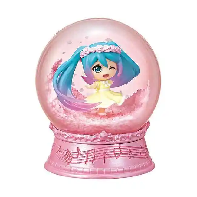 Re-Ment Genuine 4pcs Scenery Dome Hatsune Miku Action Figure Toys For Kids Gift Collectible Model Ornaments Kids Giftstoy