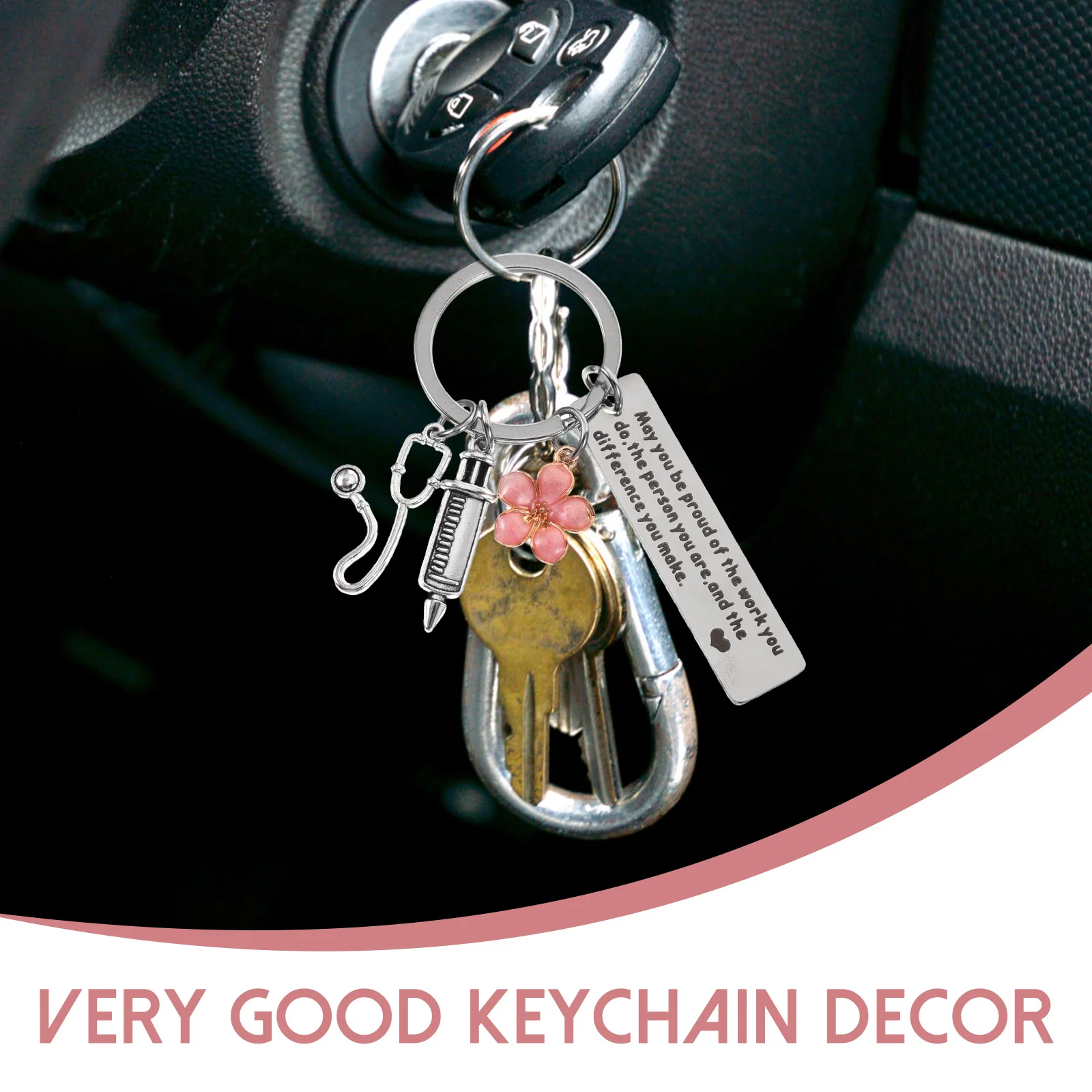 

Delicate Keychain Pendant Doctor Charm Sturdy Decorative Bag Hanging Nurse Graduation Gift Birthday Christmas Party Favor Unique