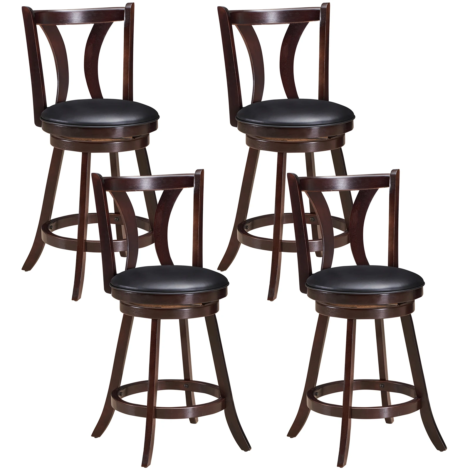 4 PCS Swivel Bar stool 24