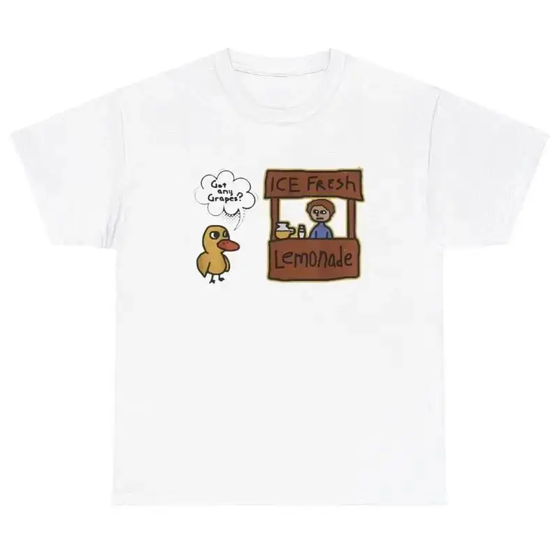 Got Any Grapes T Shirt Funny Duck Parody Y2K Silly Gen Z Oddly Specific Tee
