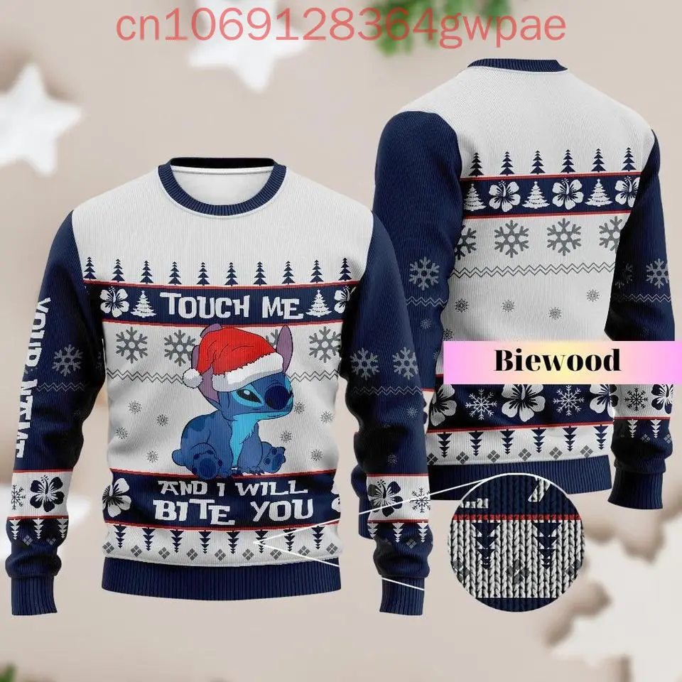 Stitch Christmas Ugly 3d Sweaters Halloween Gift Christmas Gift Disney 3d Print Christmas Ugly Sweaters Fashion Casual Sweater