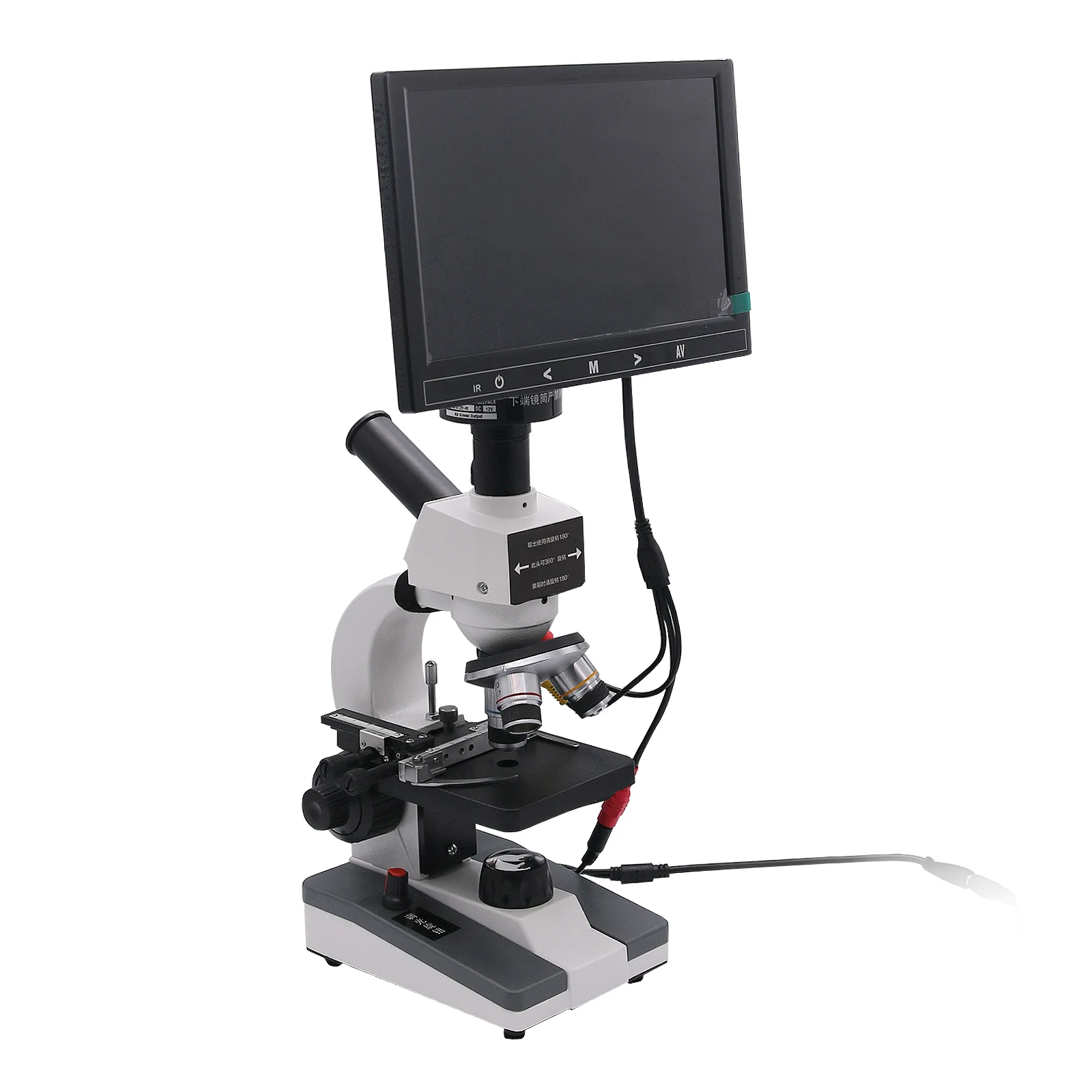 9 Inch LCD Display 5MP Pixel XSP116 400X  Microscope Digital Microscope with Aluminum Case