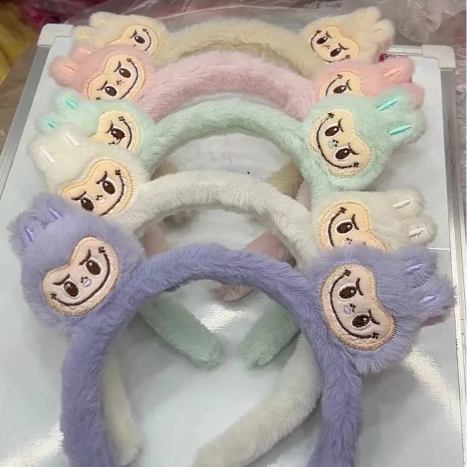 

Cute Labubu plush hair bands cartoon quirky Labubu hair card wash face special creative hair accessories