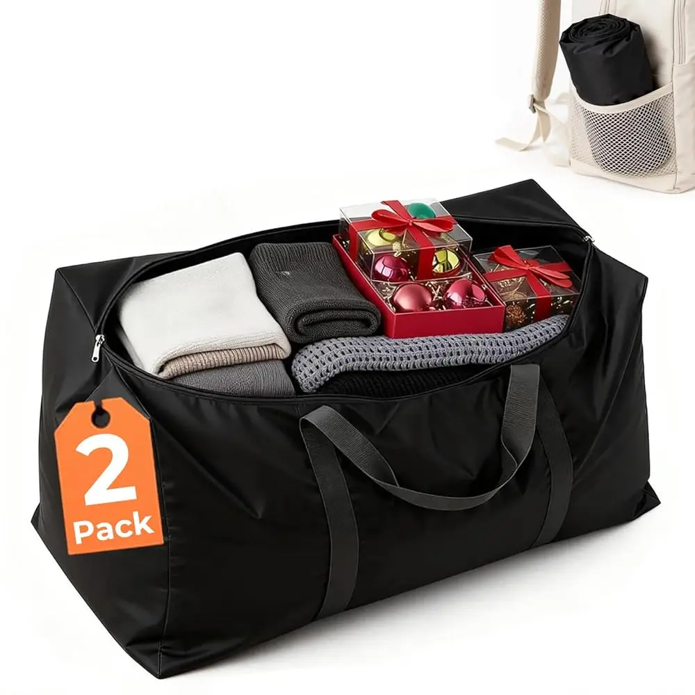

Free ShippingExtra Large Moving Bags, 2 Pack Collapsible Oversized Storage Bags with Strong Zipper, Wrap Around Handles, Moving