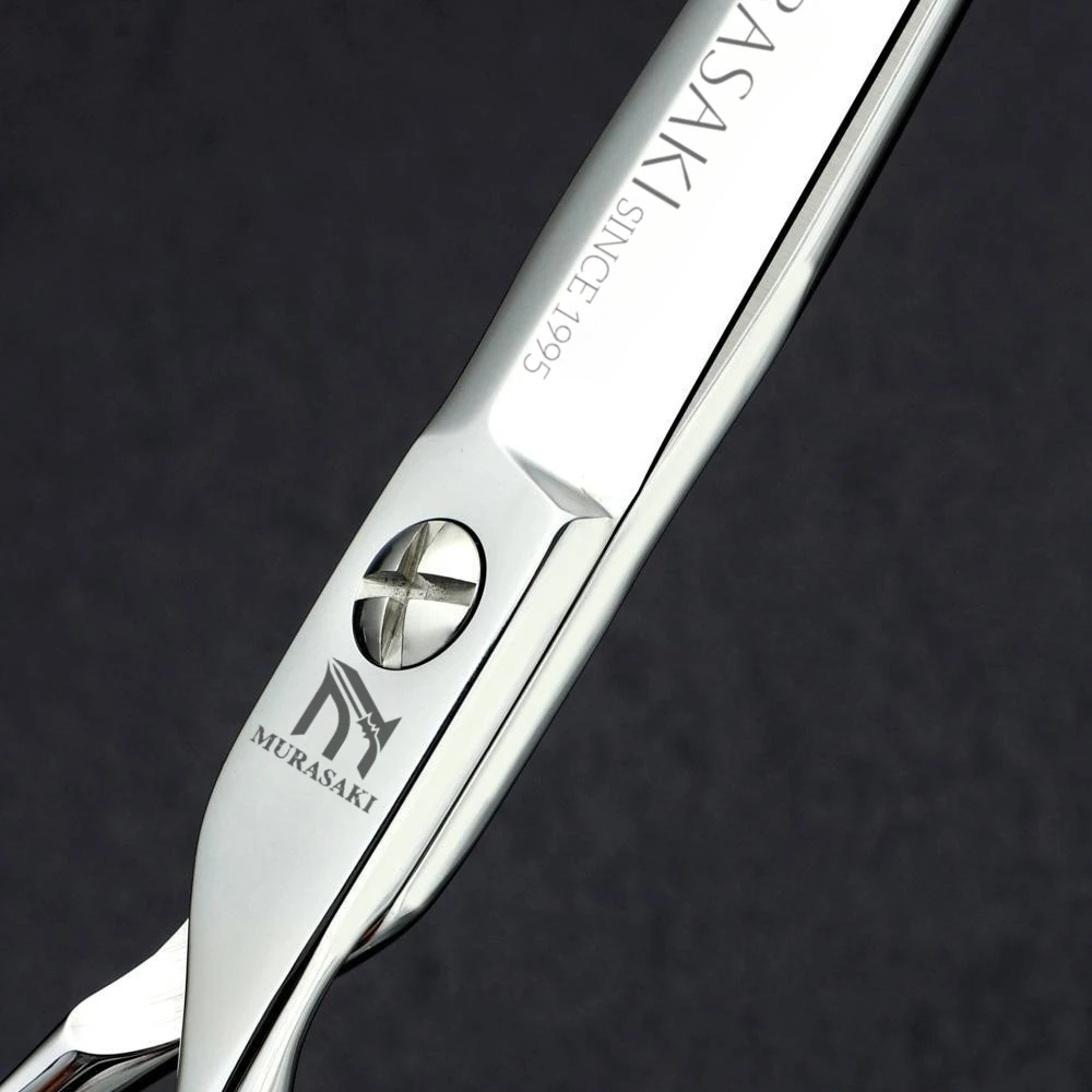 مقص تصفيف الشعر الاحترافي من MURASAKI، مقصات حلاقة مقاس 6.1-6.5-6.8 بوصة 440C، مقبض مريح لقص الشعر