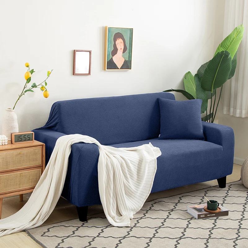Neue Sofabezug aus Jacquard-Stoff, einfarbig, Couchbezüge, elastisch, waschbar, für L-förmiges Sofa, Wohnzimmer, 1/2/3/4/5 Sitz – Detail 16