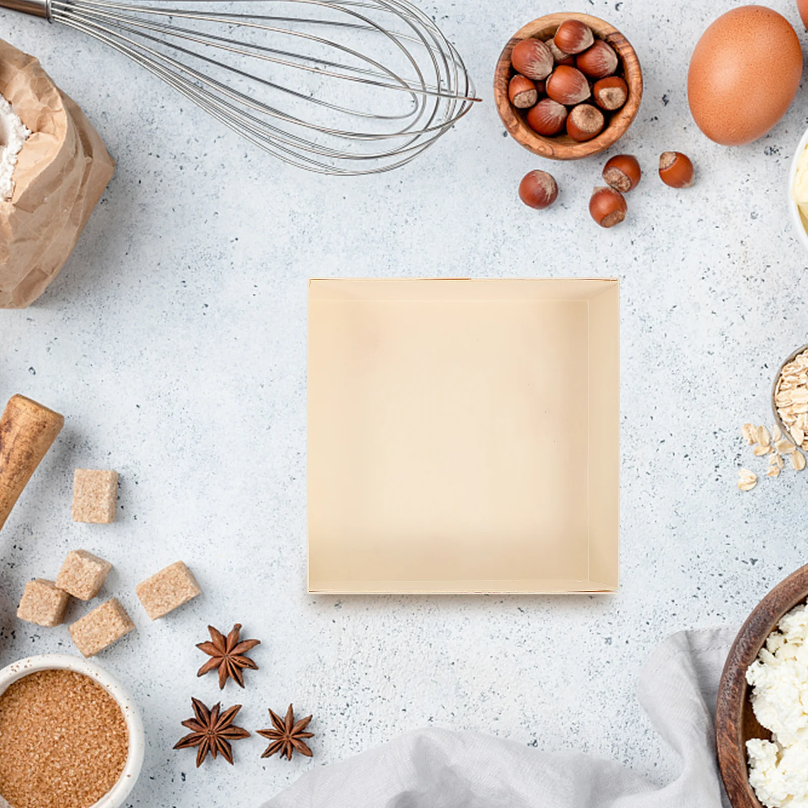 

2pcs Wooden Painting Box Unfinished Natural Storage Container For Kids Diy Graffiti Baking Candy Pastry Packaging Case