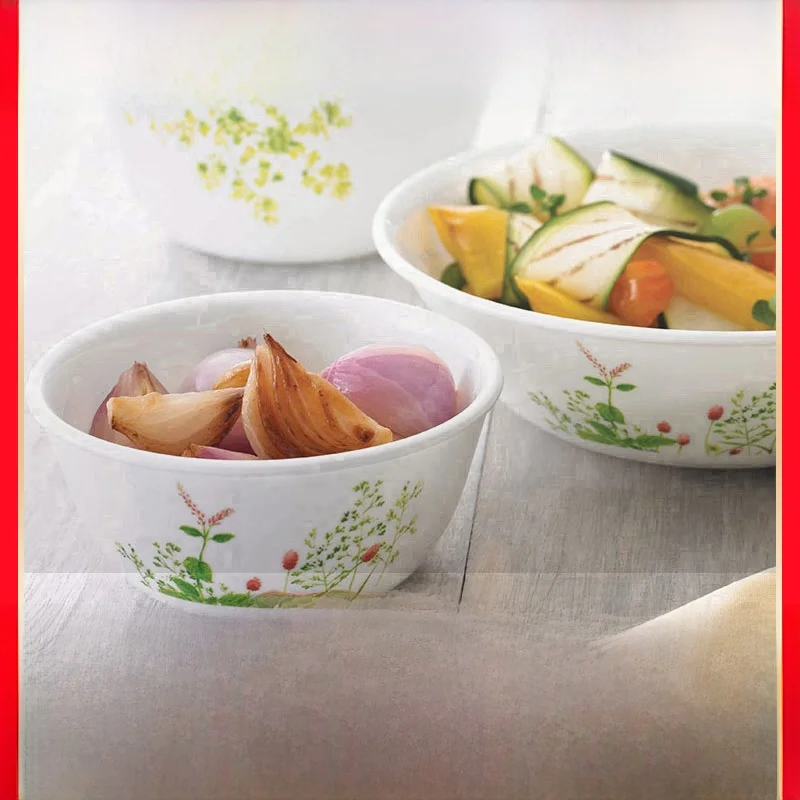 

Corelle Provence Heat Resistant Glass Dinnerware Set Home Use Rice Bowl Soup Bowl Noodles Bowl Diwaer Se Plant Floral P...