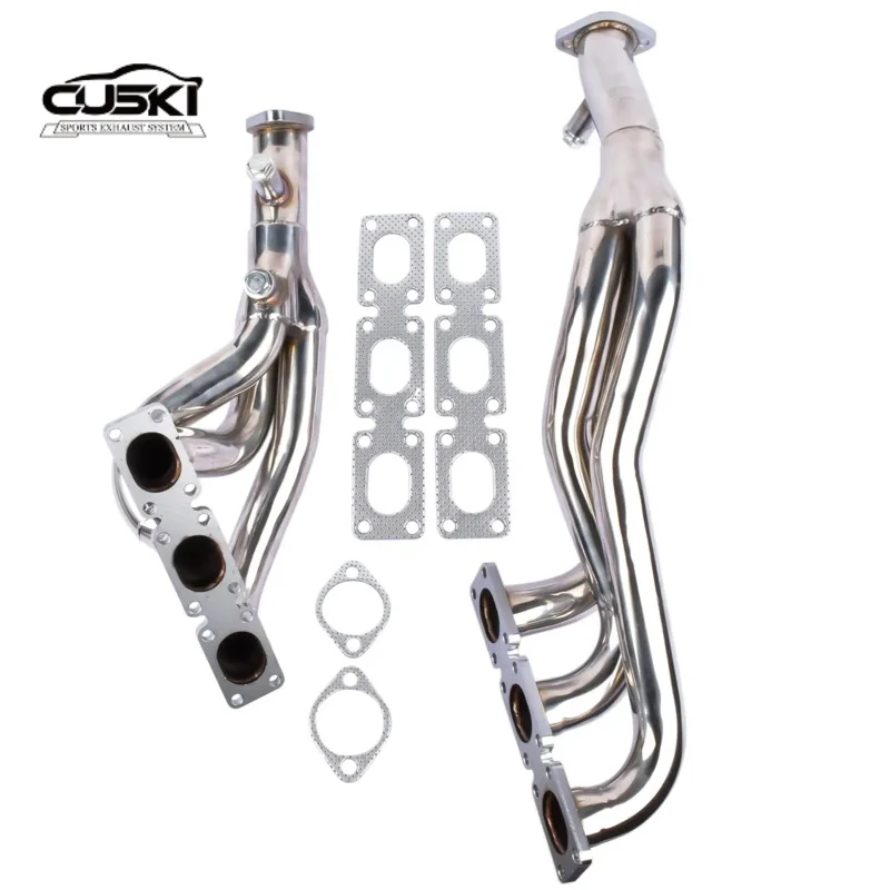 

High Flow Exhaust Header Manifold for BMW E46 E39 Z3 2.5L 2.8L 3.0L L6 2001-2006 quality Stainless Steel Car Exhaust Modificatio