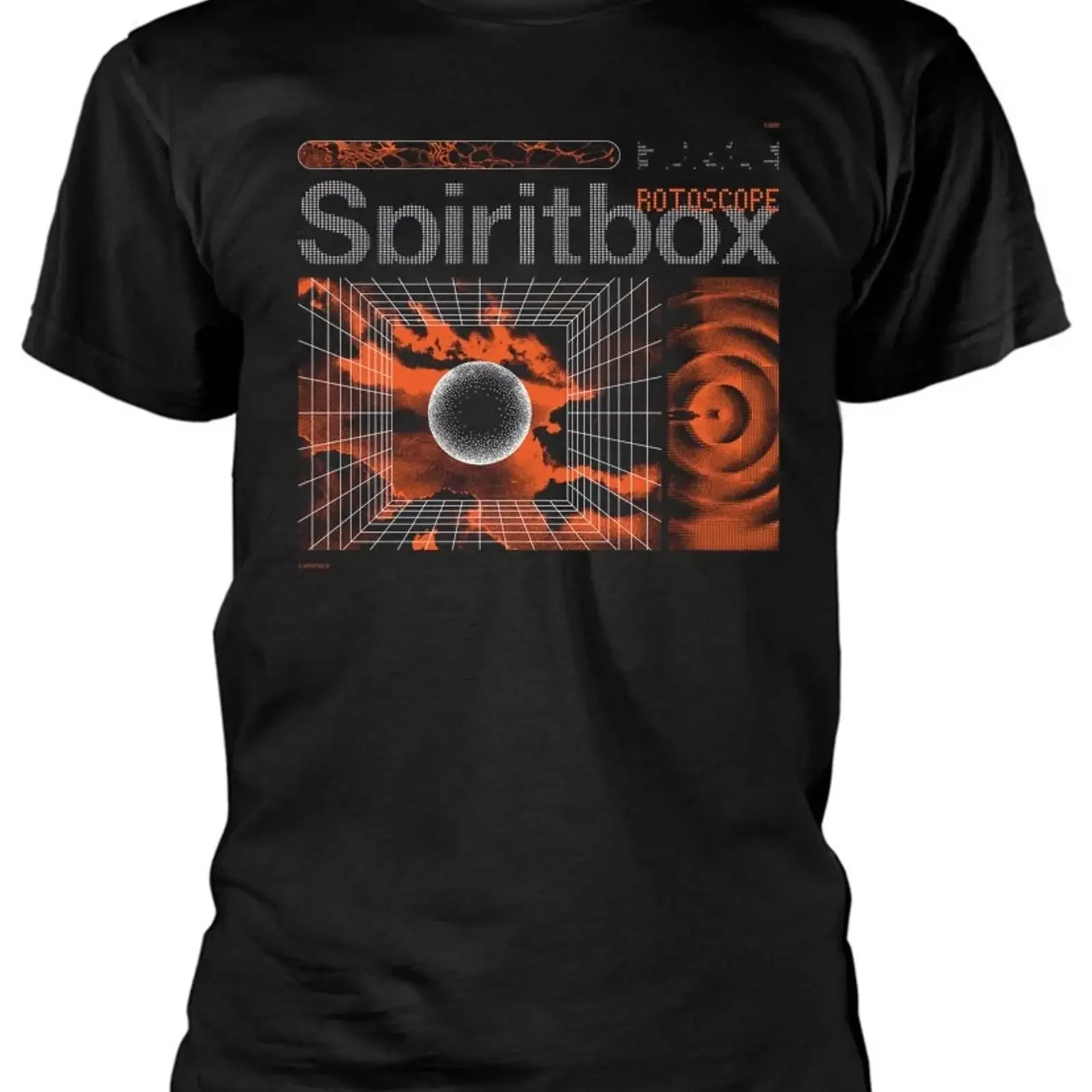 Spiritbox 'Rotoscope' Schwarzes T Shirt NEU OFFIZIELL vintage Washed Versatile designer clothes homme Stretched graphic