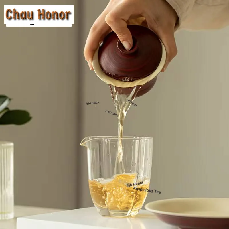 120ml Japanese Powder Yin Gaiwan Handmade Hawthorn Red Porcelain Bowl Antique Tea Tureen Tea Brewing Cover Bowl Kung Fu Tea Gift