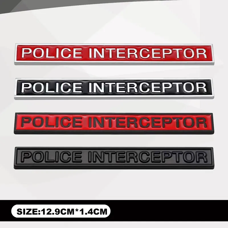 

Metal Police Emblem Car Decoration Stickers Tail badge Decal For Ford Interceptor Utility Explorer Everest Edge Kuga Mondeo