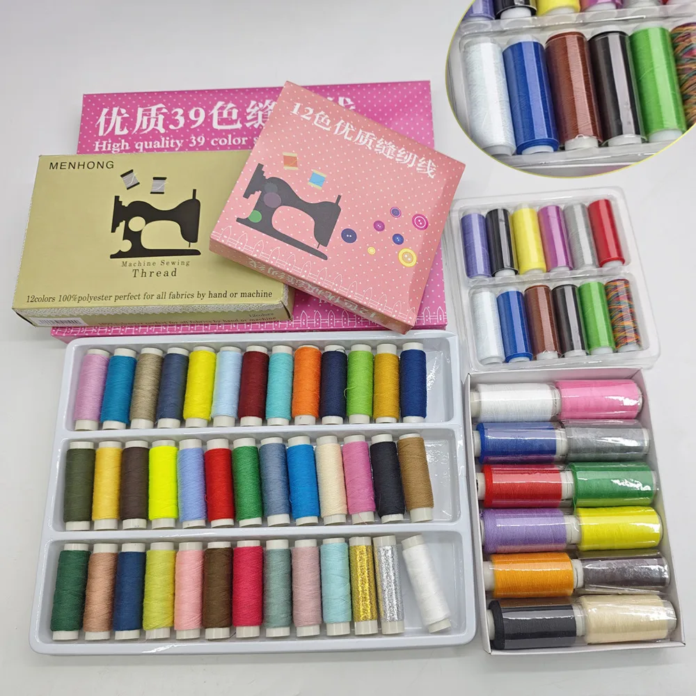 

Набор цветных полиэстеровых ниток для вышивания 12/39 для ручной и машинной высококачественной вышивки
