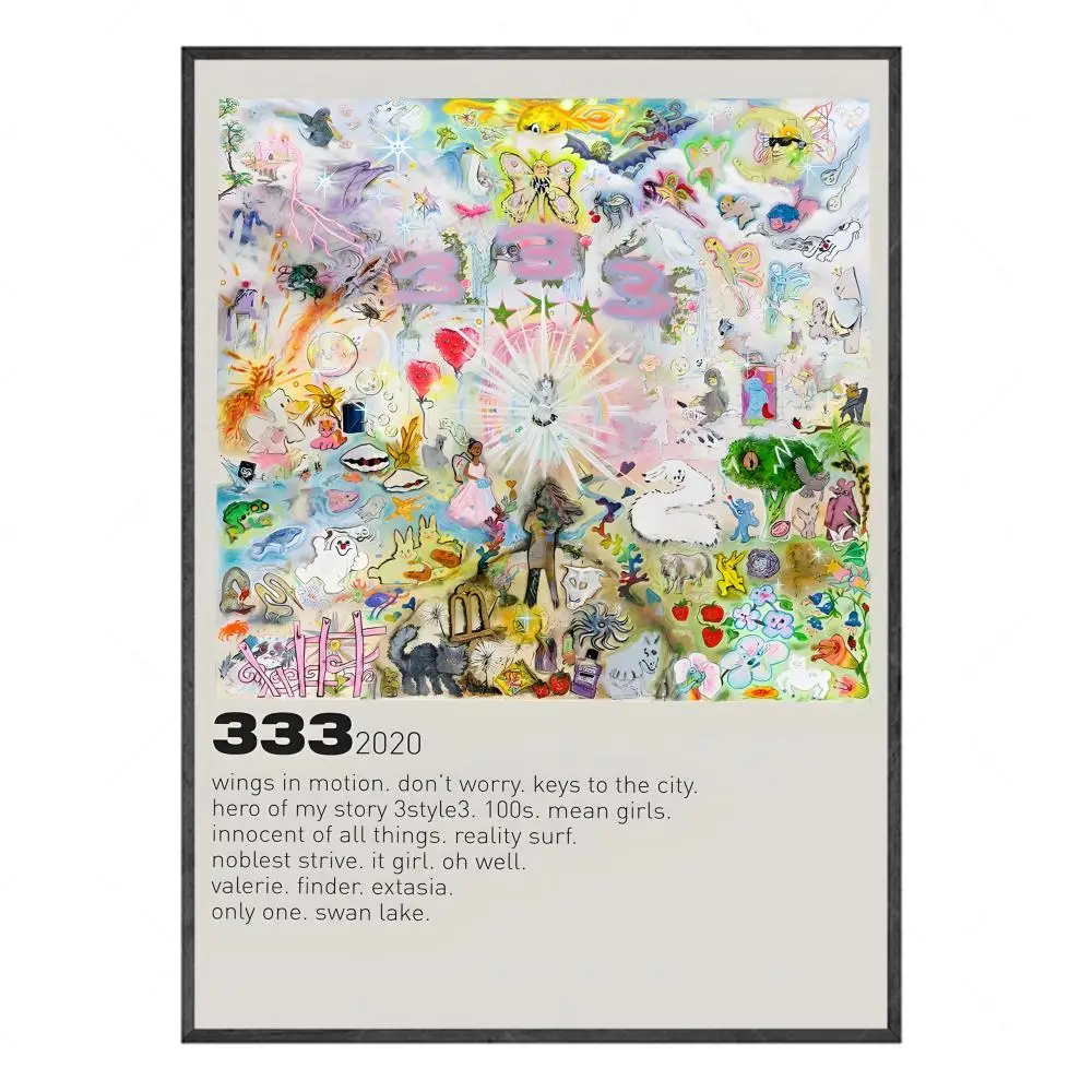 Bladee 333 Drain Gang IceDancer Painting Calligraphy Poster Print Modern Decor Room Home Decor Canvas Art Pictures Home For Livi