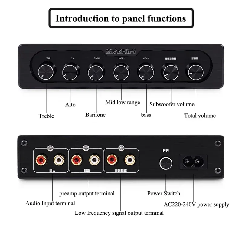 Imagem -05 - Hifi Balanced Preamplifier Mini Mixer Canais Processing eq Effector Mini Misturadores Audio Preamp Use Jrc5532dd Opamp Chip