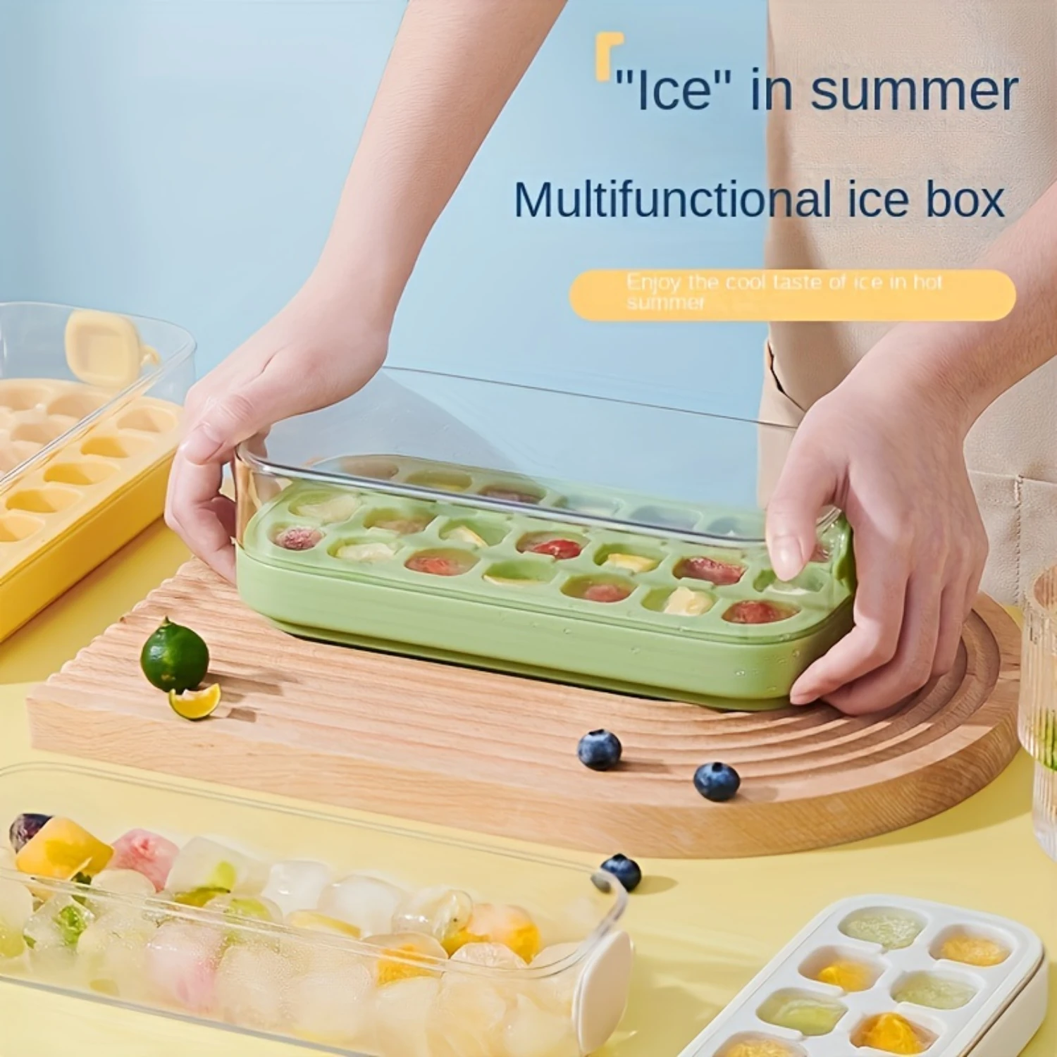 Silicone Ice Cube Tray - Perfect for Chilling Drinks in the Summer Charcuterie boards Shell plate Appetizer serving plate