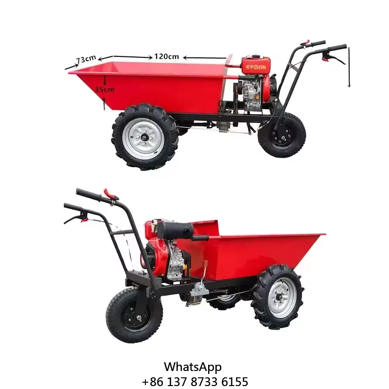Electric Flat Transport Vehicle Garden Platform Truck Electric Trolley Carts Electric Goods Transport 3 Wheel Cargo