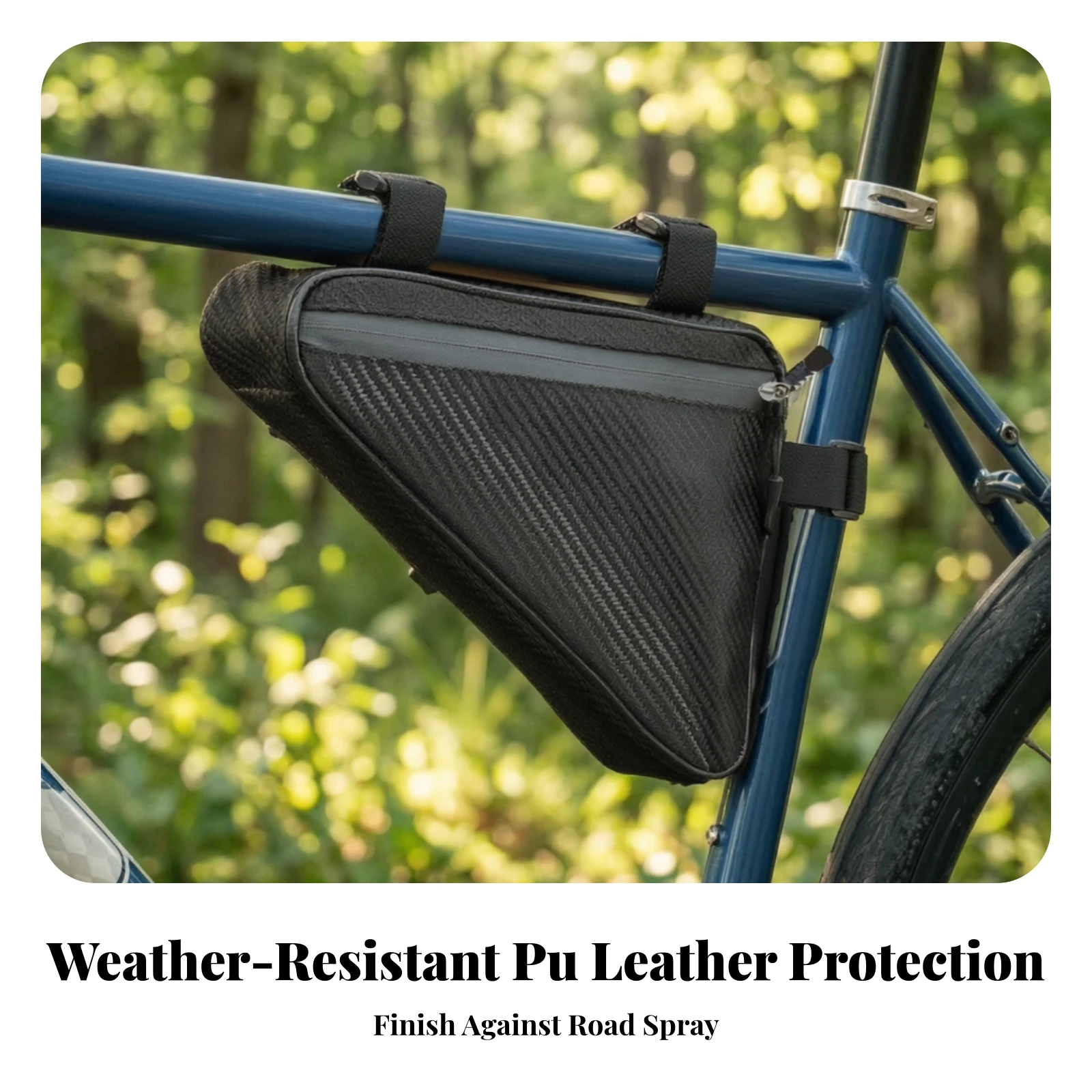 Cycle Front Triangle Bag Sleek Bike Triangle Frame Bag Lightweight Secure for Cyclists, Road Rides