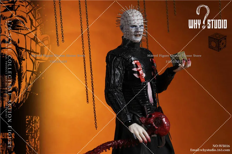 In Stock WHY STUDIO WS016 1/6 Hellraiser Horror Movie Hell Ascetic Monk Cenobite Sean Chapman Full Set 12in Male Action Figure