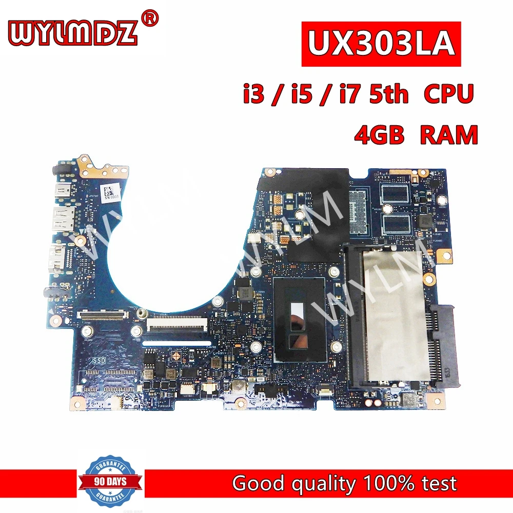 

UX303LA i3/i5/i7 5th CPU 4GB RAM Mainboard For Asus UX303LN UX303LA UX303LB U303L RX303L BX303L Laptop Motherboard