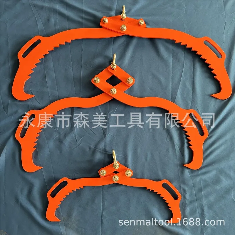 Full Size Log Lifting Tongs Log Grab Hook Timber Carrier Hook Portable Wood Log Lifting Clamp