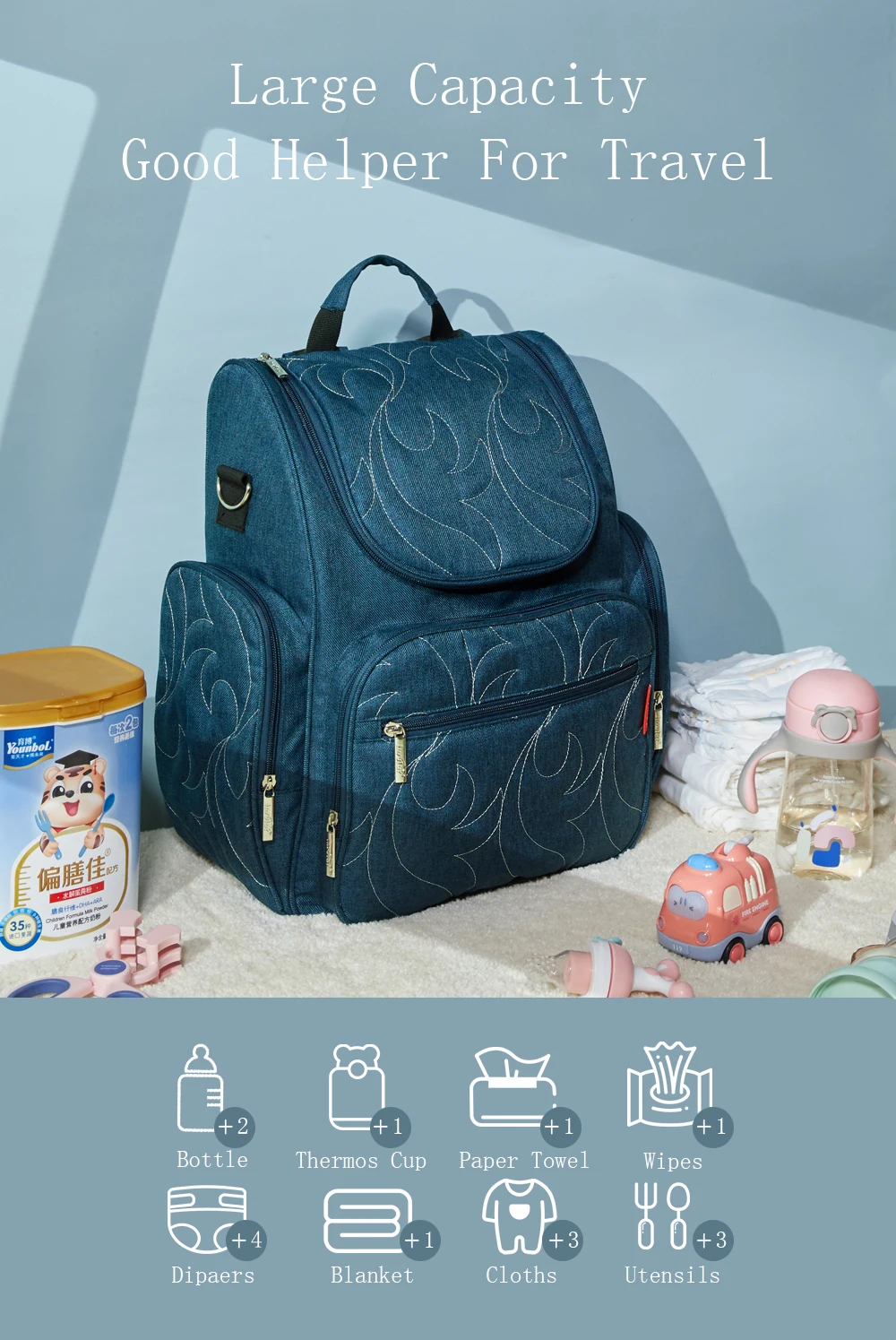 Baby Diaper Backpack Fashion Mummy Maternity Nappy Bag Brand Kids Travel Backpack Diaper Organizer Nursing Bag For Baby Stroller