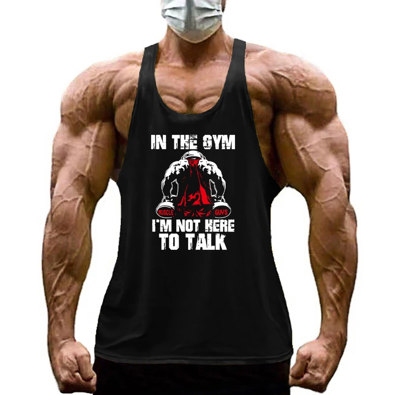 Men Cotton Bodybuilding Sleeveless Shirt Gym Warriors Y Back Stringer Tank Top Fitness Vest Muscle Singlets Workout Clothing