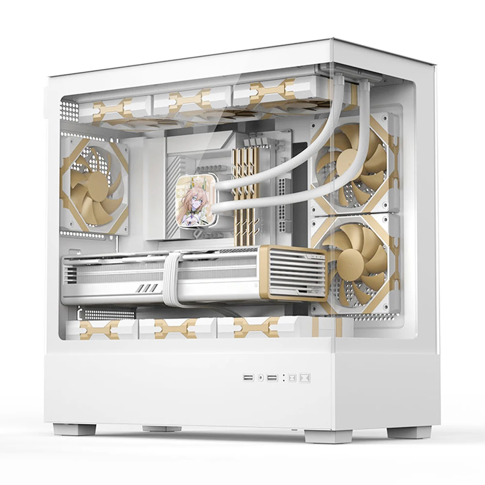 

Factory Oem Custom Computer Pc Case Gaming Atx Cases & Towers Glass Cabinet Rtx 4060 With Rgb Fans for Gaming Desktop