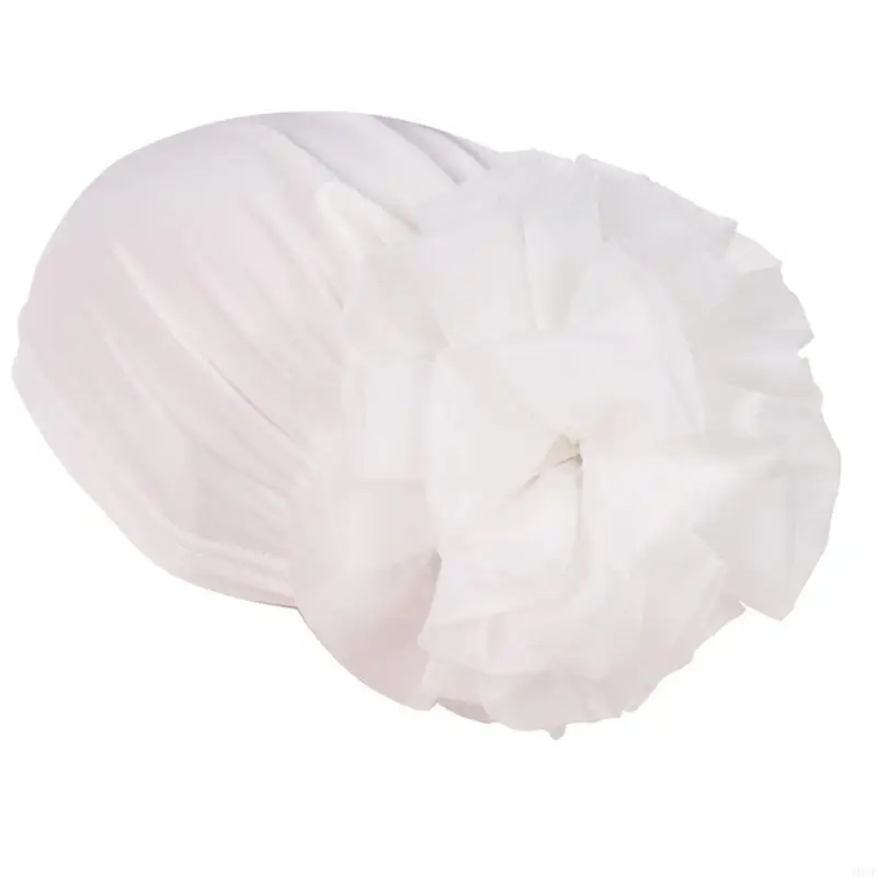 

Sleep Cap Chemo Patient Floral Muslim Wrap Hat Big Flower Milk Silk Turban Hat