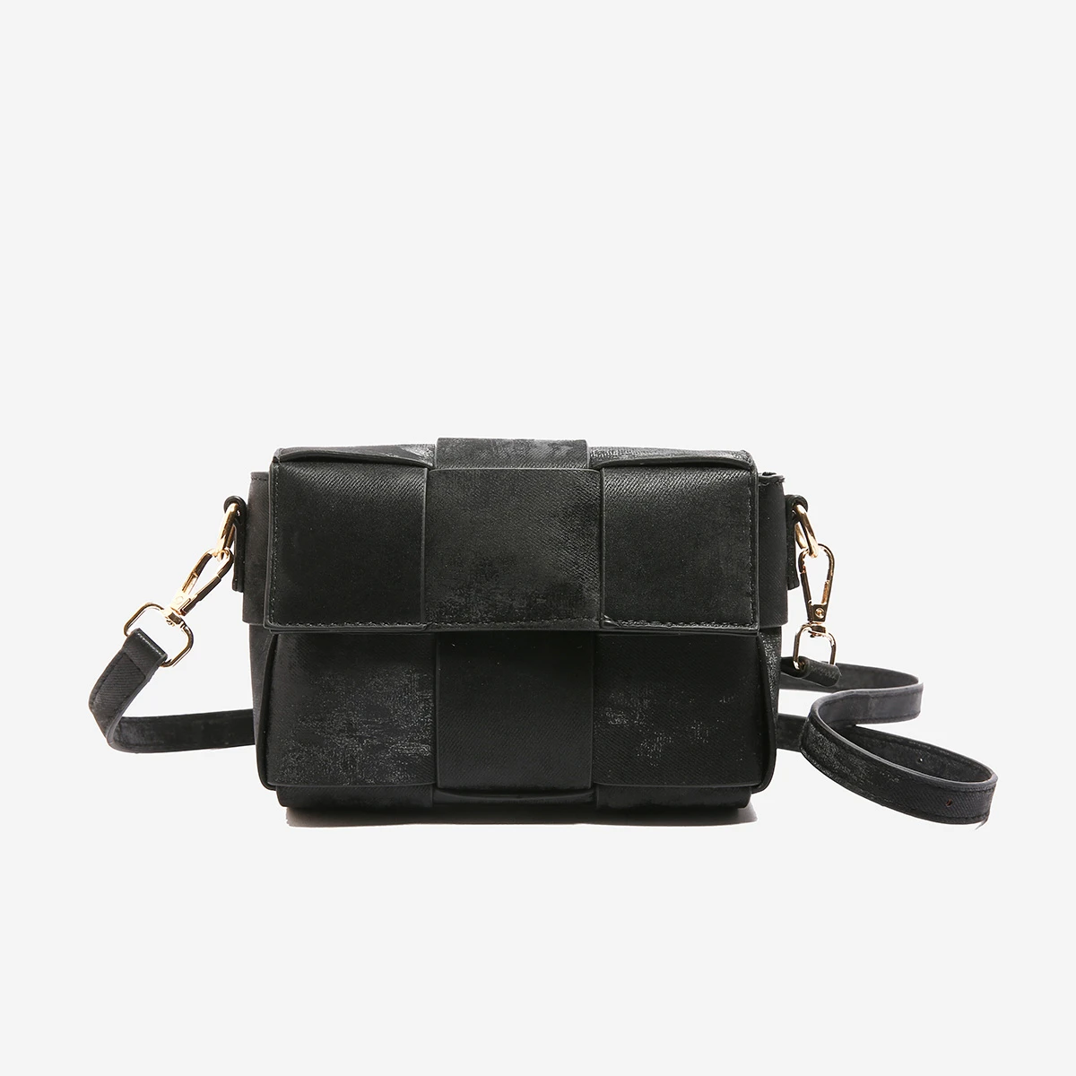 

Premium Leather Crossbody Bag For Women Compact Size Luxury Brand Handbag With Chain Strap And Rhinestone Decoration