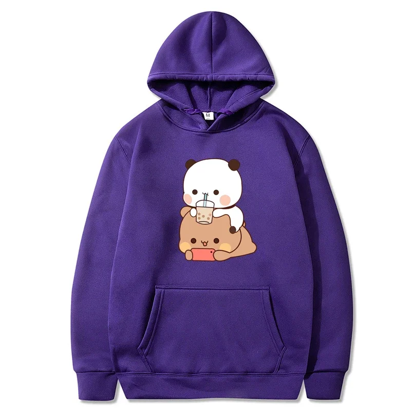 Men Hoodie Y2k Bubu And Dudu Drink Bubble Tea Print Women Hoodie Kawaii Female Sweatshirt Harajuku Loose Long Sleeve Clothes