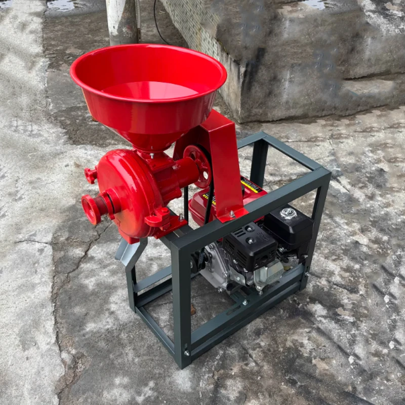 Dual-Purpose Wet & Dry Grain Grinder 3000W High-Capacity 100kg/h Multifunctional Engine-Powered Household Refiner for Corn Wheat