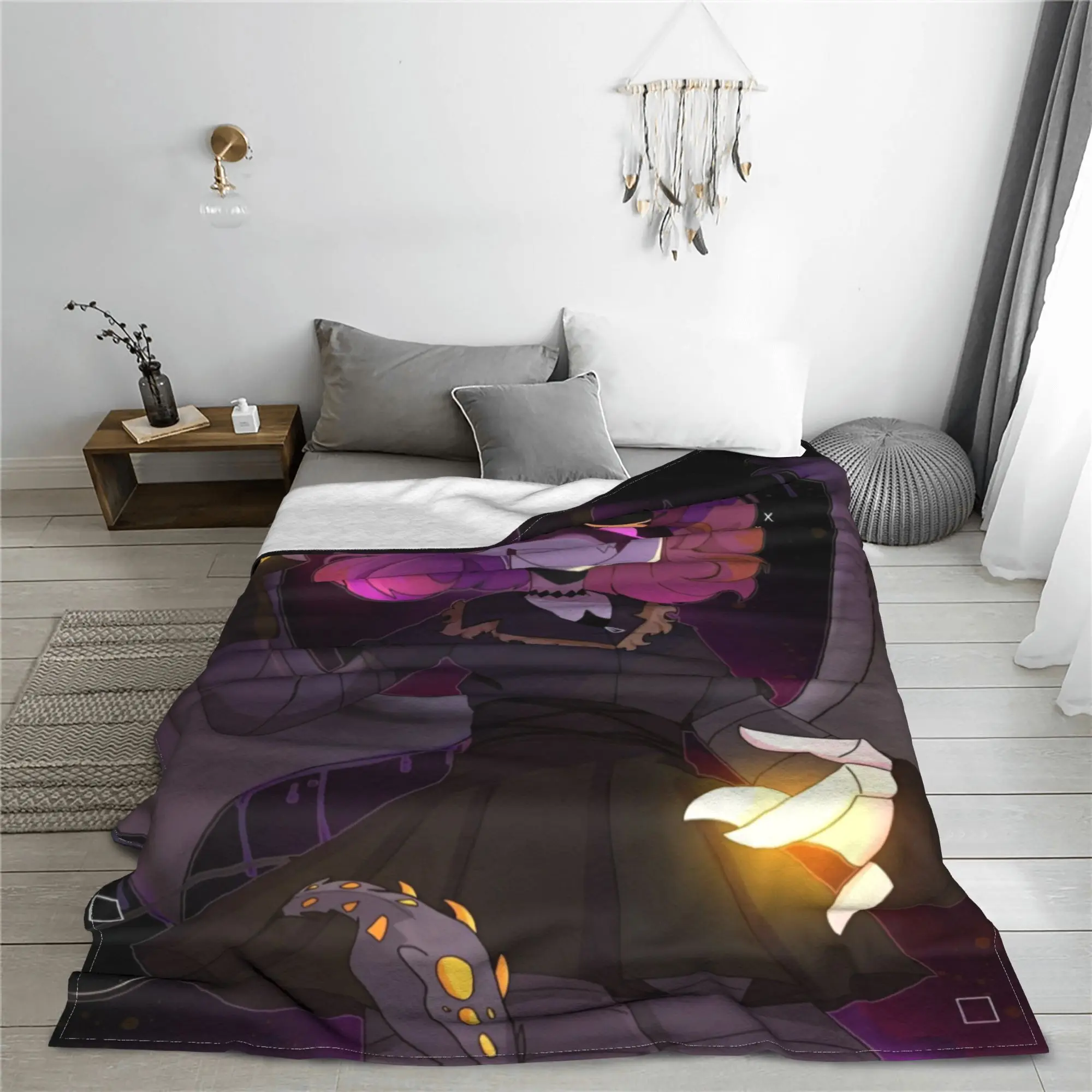 Murder Drones  Flannel Throw Blankets Uzi Doorman Blankets for Bed Car Super Warm Bed Rug