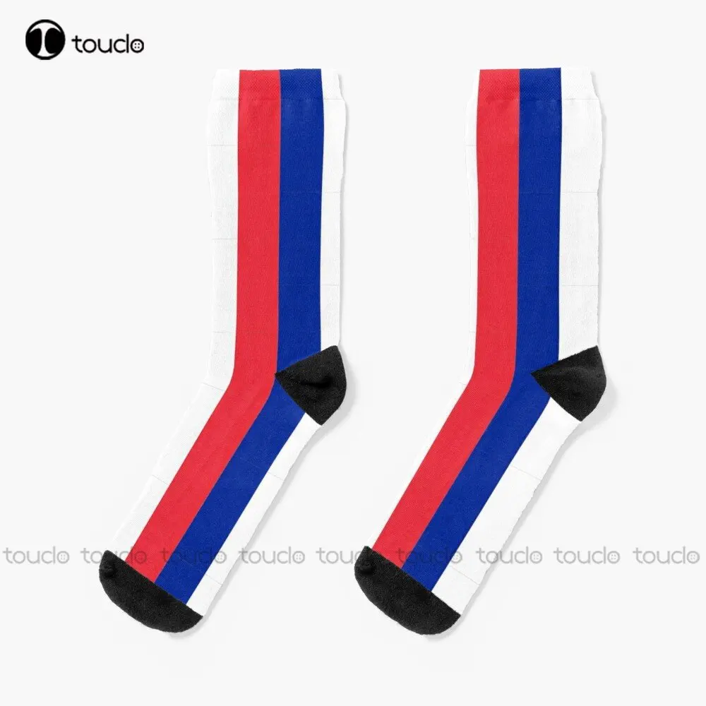 France French Flag Flag Blue White Red Soccer Socks Mens Athletic Socks 360° Digital Print Christmas Gift Colorful Cartoon