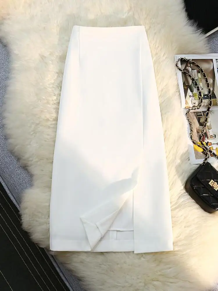Summer New Women High Waist A-line Skirts Vintage Print Midi Skirt Chic Office Female Skirts