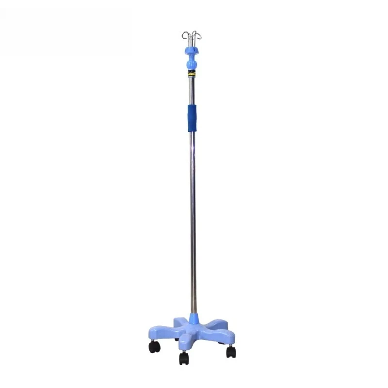 

Adjustable Height Detachable Portable 5 Casters Stainless Steel Infusion Stand