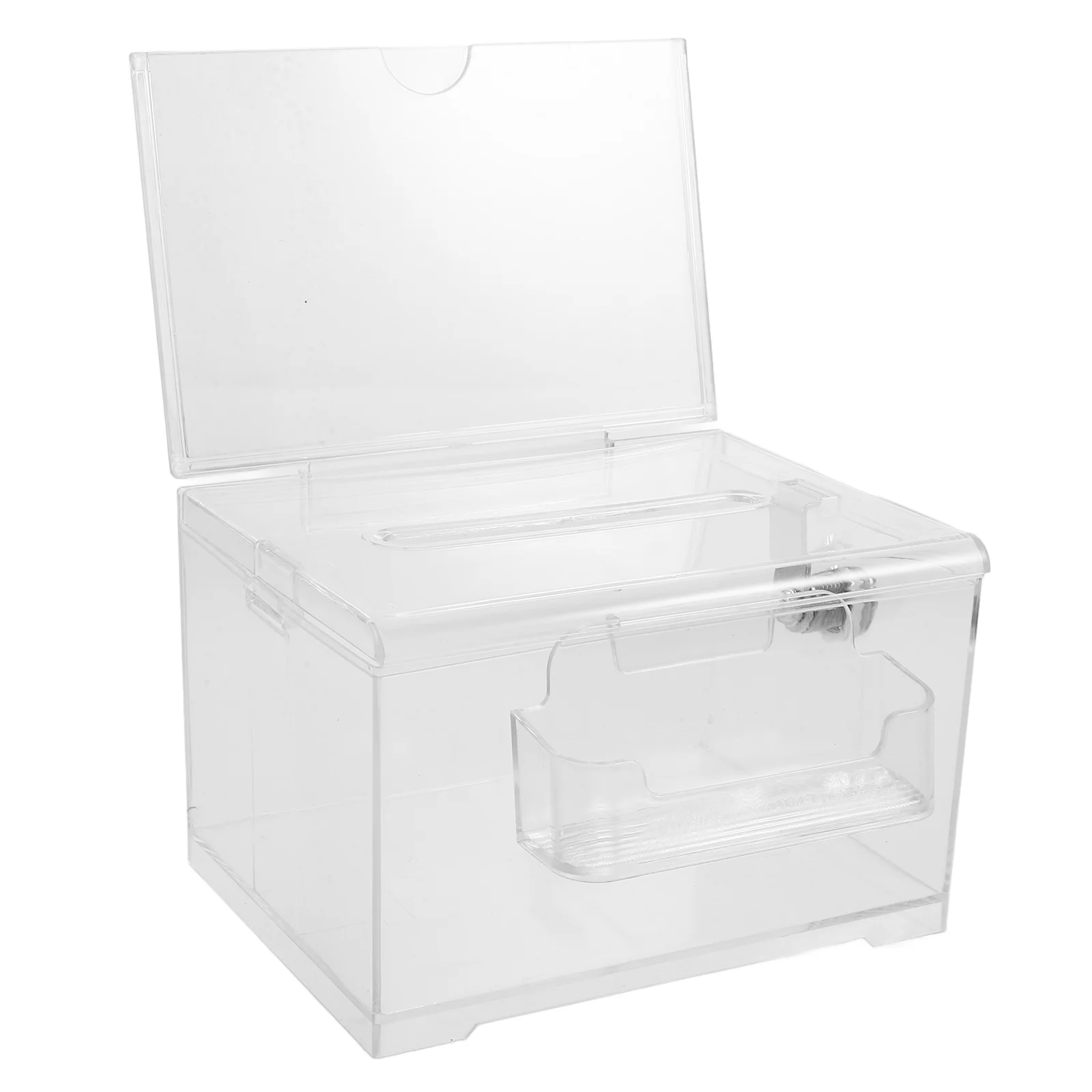 Ballot Box Clear Voting Boxes Raffle with Slot Donation for Money Fundraising Suggestion