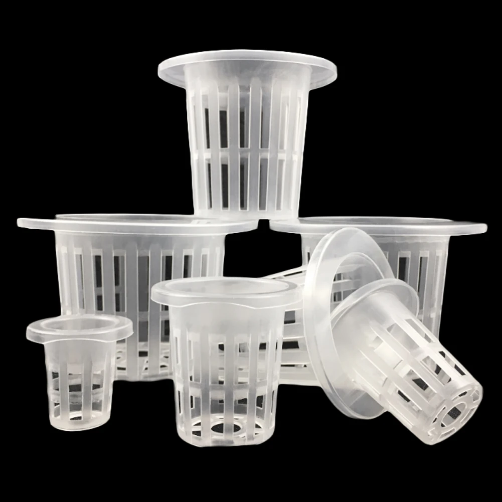 10pcs Greenhouse Soilless Mesh Plant Grow Pots Net Basket Holder Vegetable Nursery Cup tray Hydroponic Colonization q1