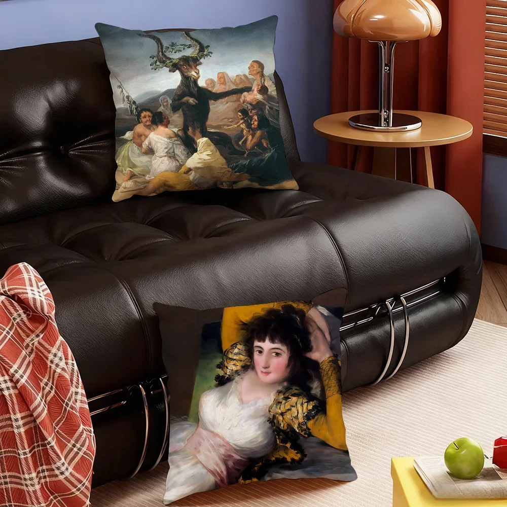 Art F-Francisco Goya cushion cover Bedding Office Cover Cushion Casual Couch Decor for Sofa Living Room Gift