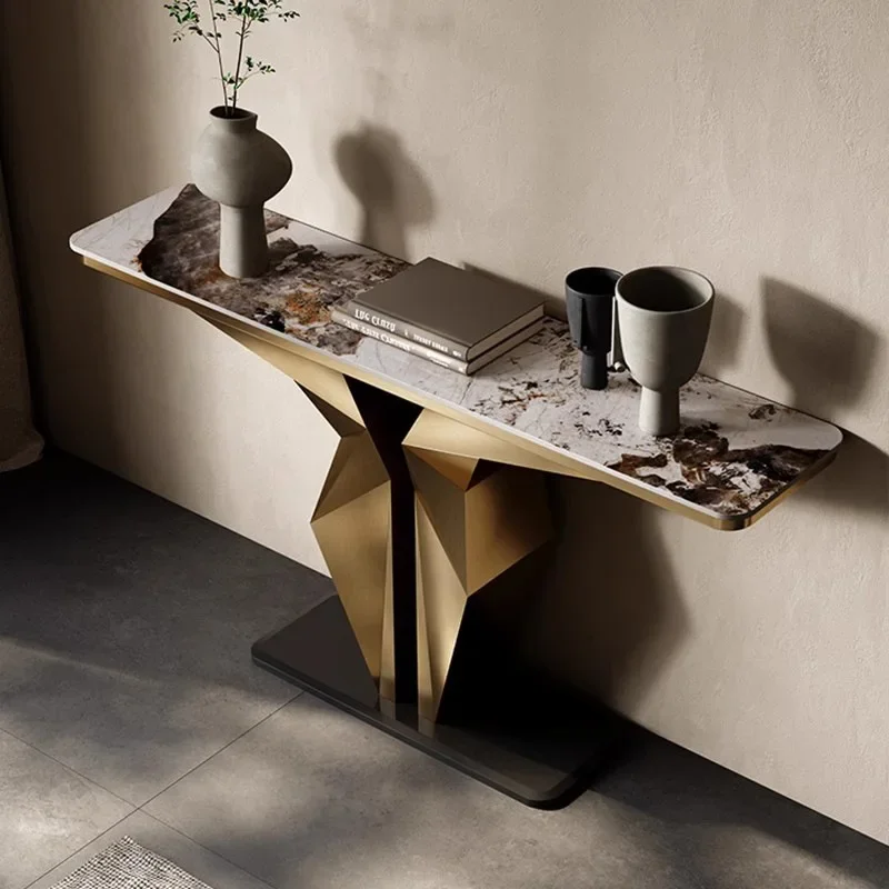 라이트 럭셔리 현관 테이블 홈 데코레이션 벽면 현관 테이블 엔드 뷰 테이블