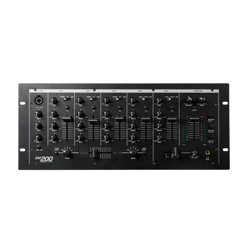 

Professional DJ Mixer 5 Channel Output Band EQ Music Mixer for Stage Home Karaoke Live Performance Sound System